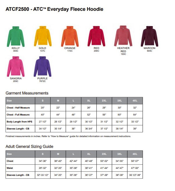 ATC Everyday Youth Fleece Hoodie ATCY2500 - Sylvan Lake