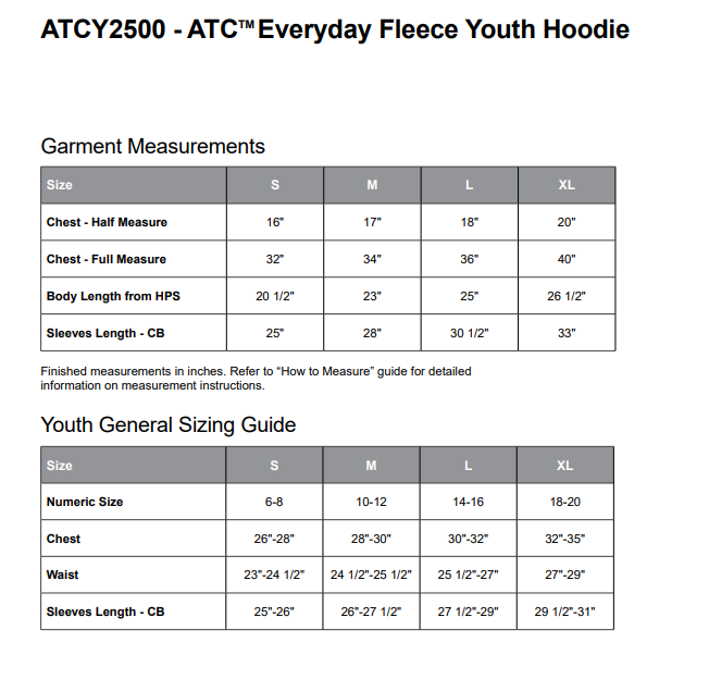 ATC EVERYDAY FLEECE YOUTH HOODIE - ATCY2500 - Blackfalds Pirates Softball