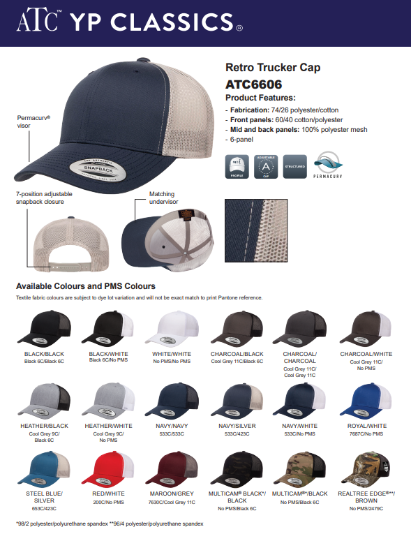 ATC™ YP CLASSICS® RETRO TRUCKER CAP. ATC6606 - Borealis