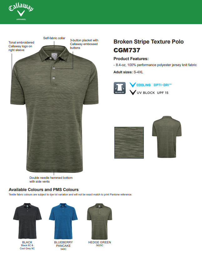 Borealis Callaway Polo - CGM737