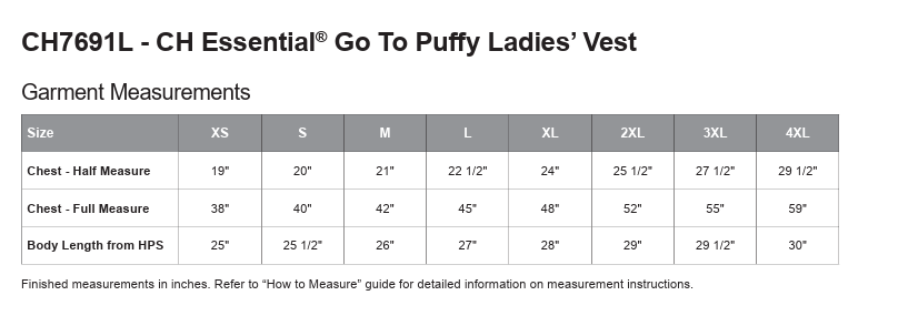 LADIES' CH ESSENTIAL® GO TO PUFFY VEST - CH7691L - Rose City