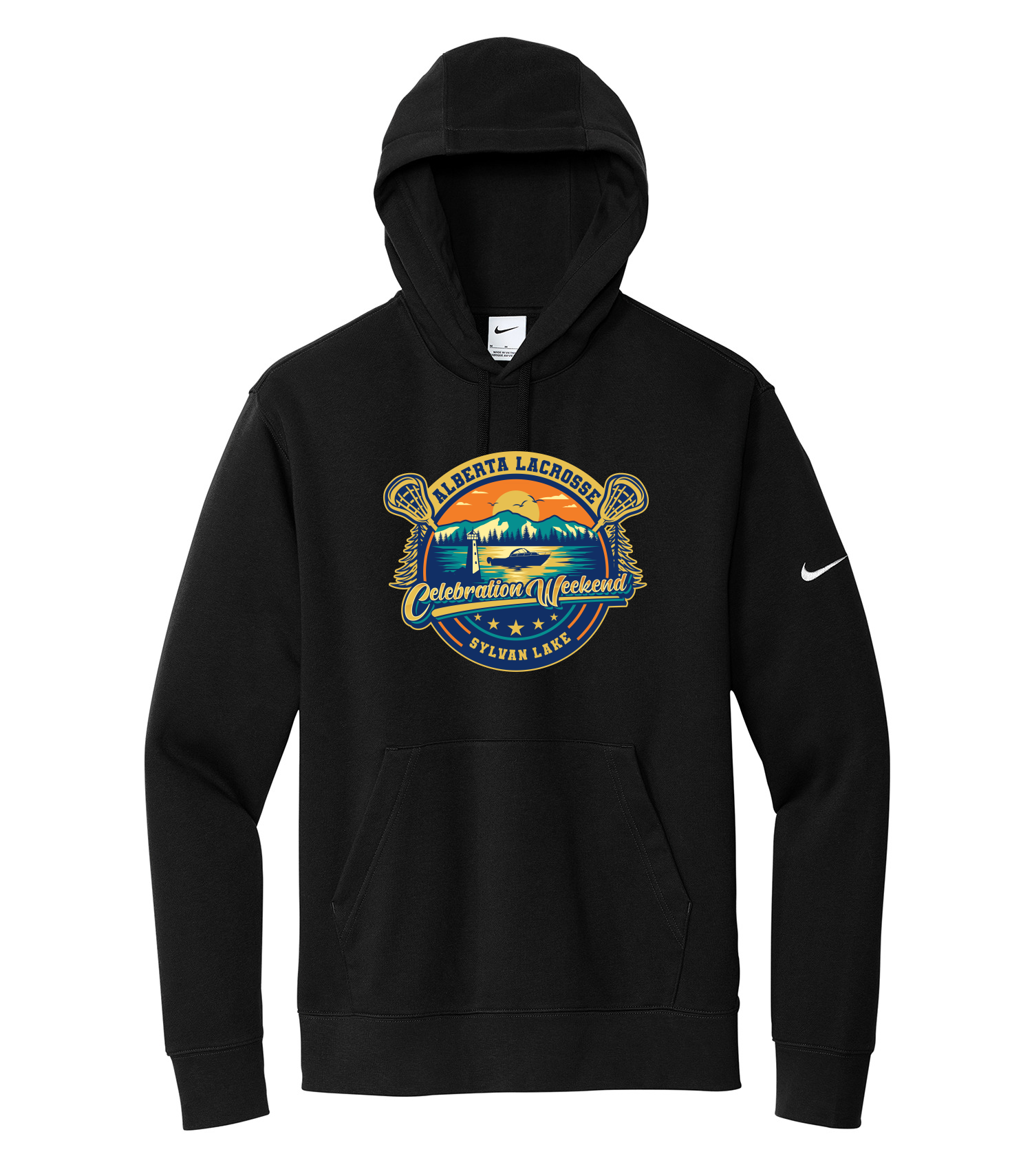 NIKE CLUB FLEECE SLEEVE SWOOSH PULLOVER HOODIE - DR1499 - Sylvan Lake